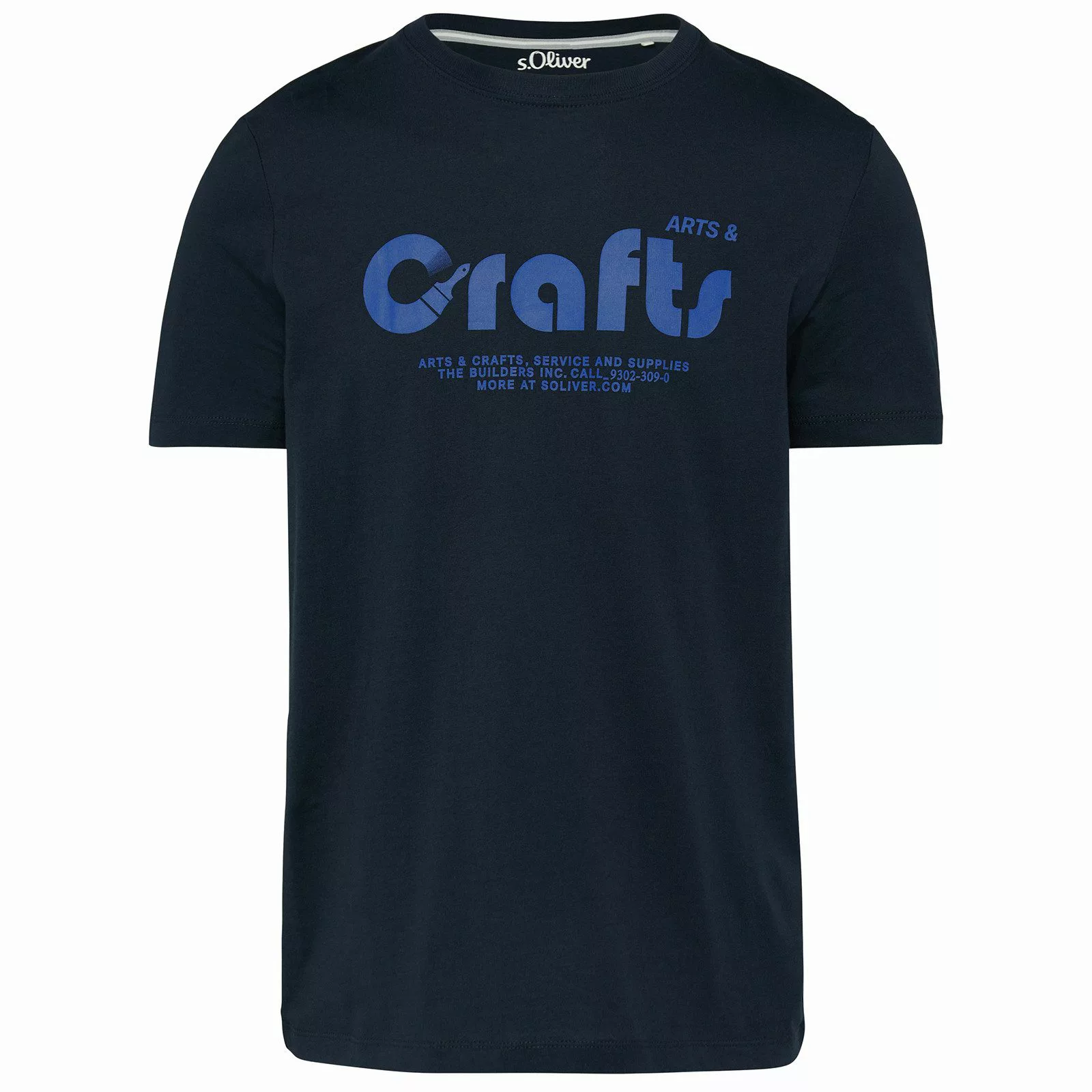 s.Oliver Rundhalsshirt s.Oliver T-Shirt navy XXL günstig online kaufen