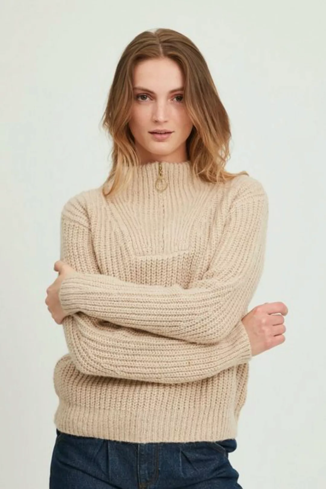 b.young Strickpullover BYMOLIN JUMPER - 20810486 Strickpullover mit Troyer- günstig online kaufen