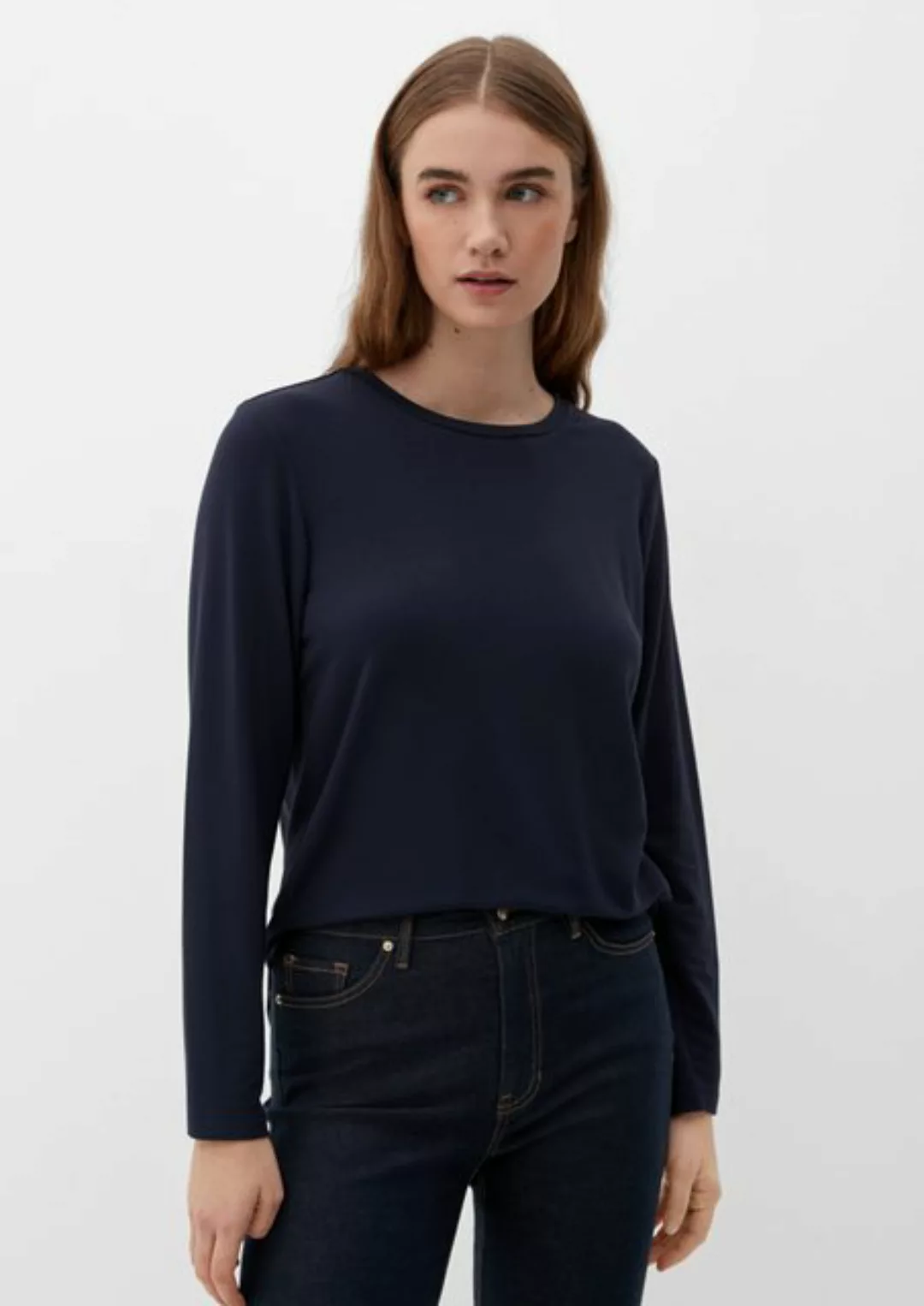 s.Oliver Langarmshirt Shirt aus Viskosestretch günstig online kaufen