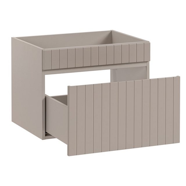 Lomadox Waschbeckenschrank IRAKLIO-56-CASHMERE Kaschmir, Rillen Design, 1 A günstig online kaufen