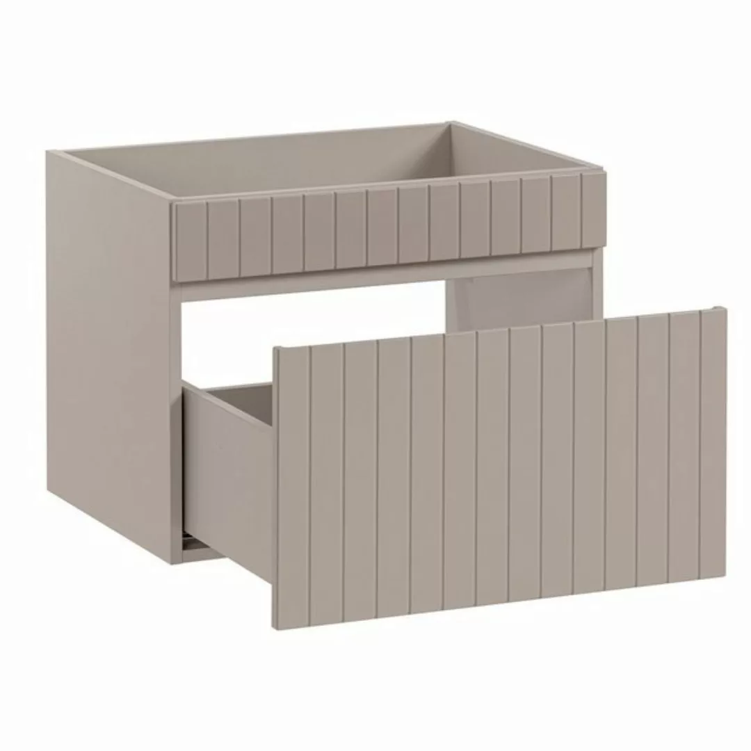 Lomadox Waschbeckenschrank IRAKLIO-56-CASHMERE Kaschmir, Rillen Design, 1 A günstig online kaufen