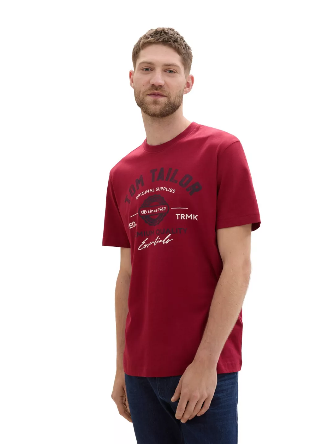 Tom Tailor Herren T-Shirt LOGO - Regular Fit günstig online kaufen