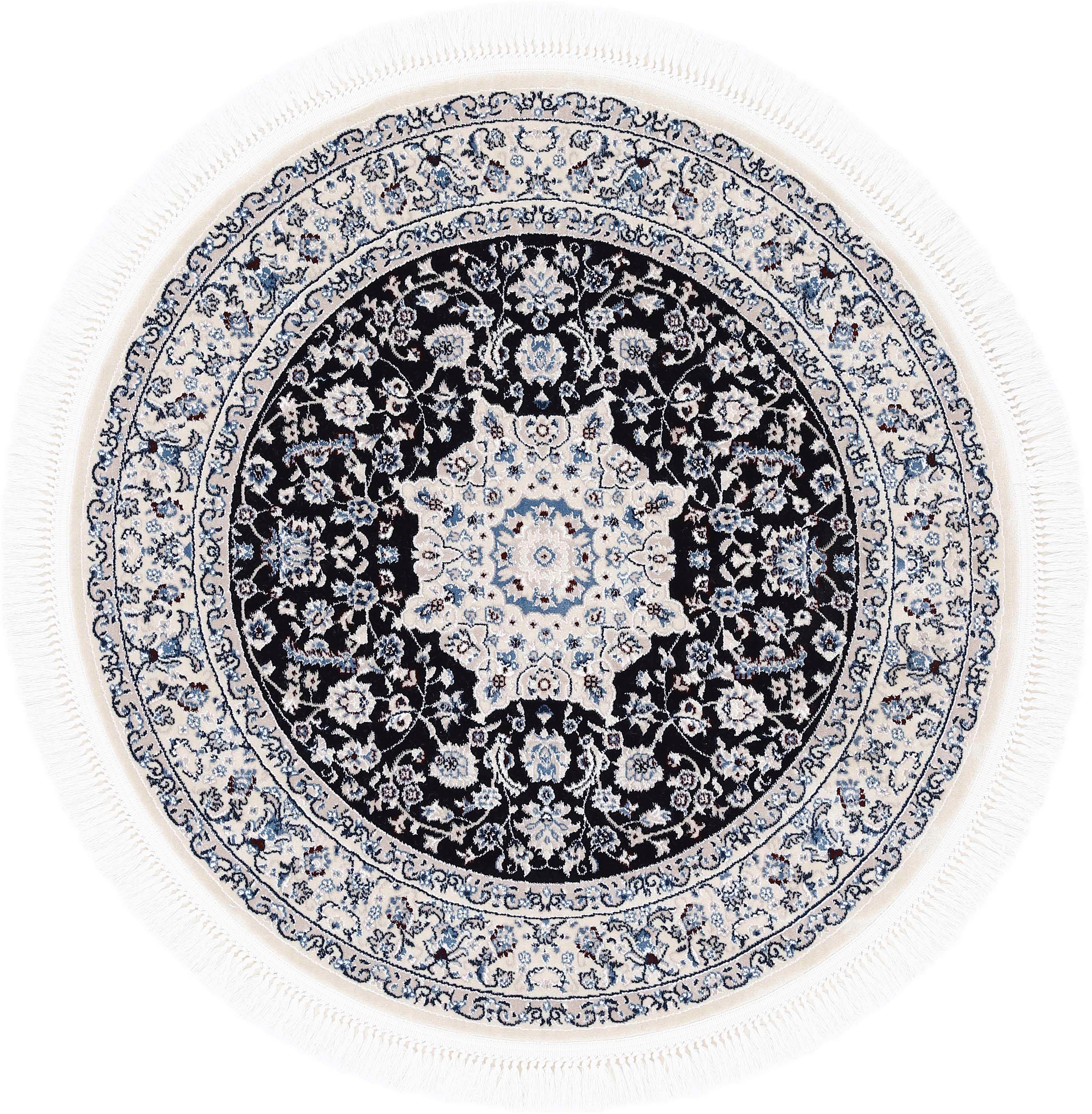 carpetfine Teppich »Nain Diane«, rund, 8 mm Höhe, Kurzflorteppich, Orient L günstig online kaufen