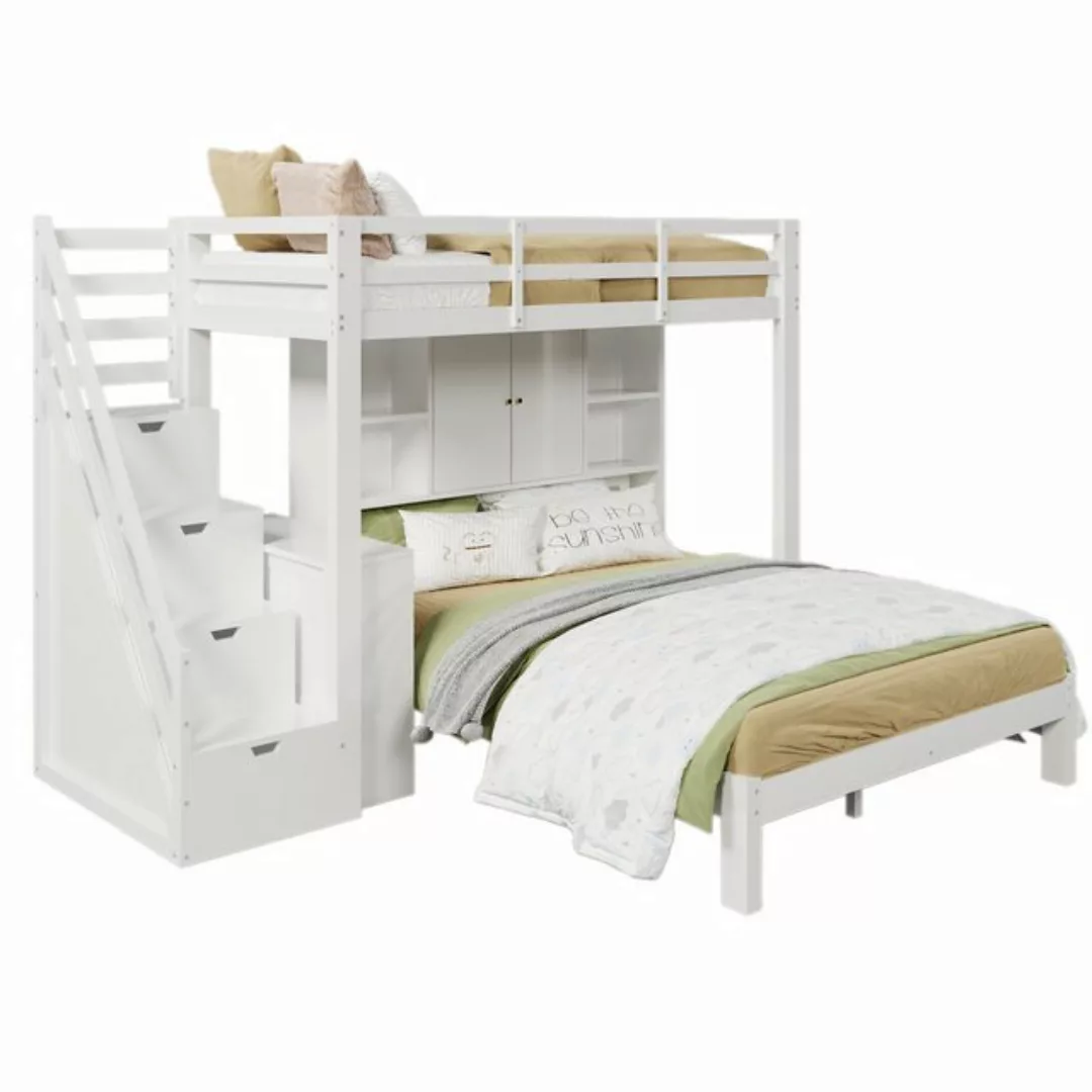 OKWISH Etagenbett Multifunktionales Kinderbett (Holzbett, Jugendbett, Massi günstig online kaufen