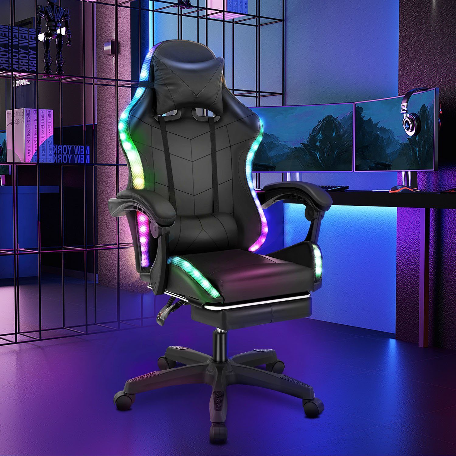 oyajia Gaming-Stuhl RGB Gaming Chair, LED günstig online kaufen