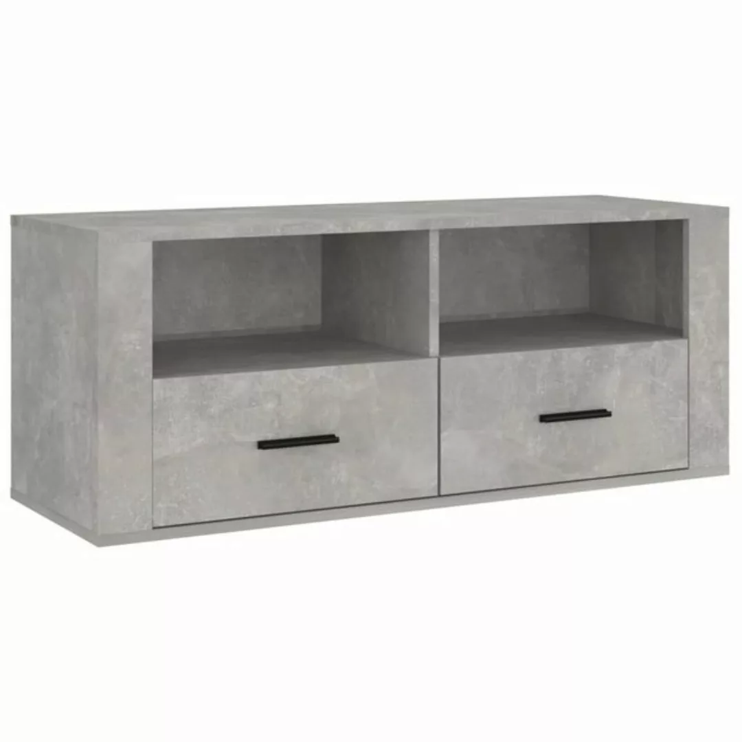 vidaXL TV-Schrank TV-Schrank Betongrau 100x35x40 cm Spanplatte Lowboard Fer günstig online kaufen