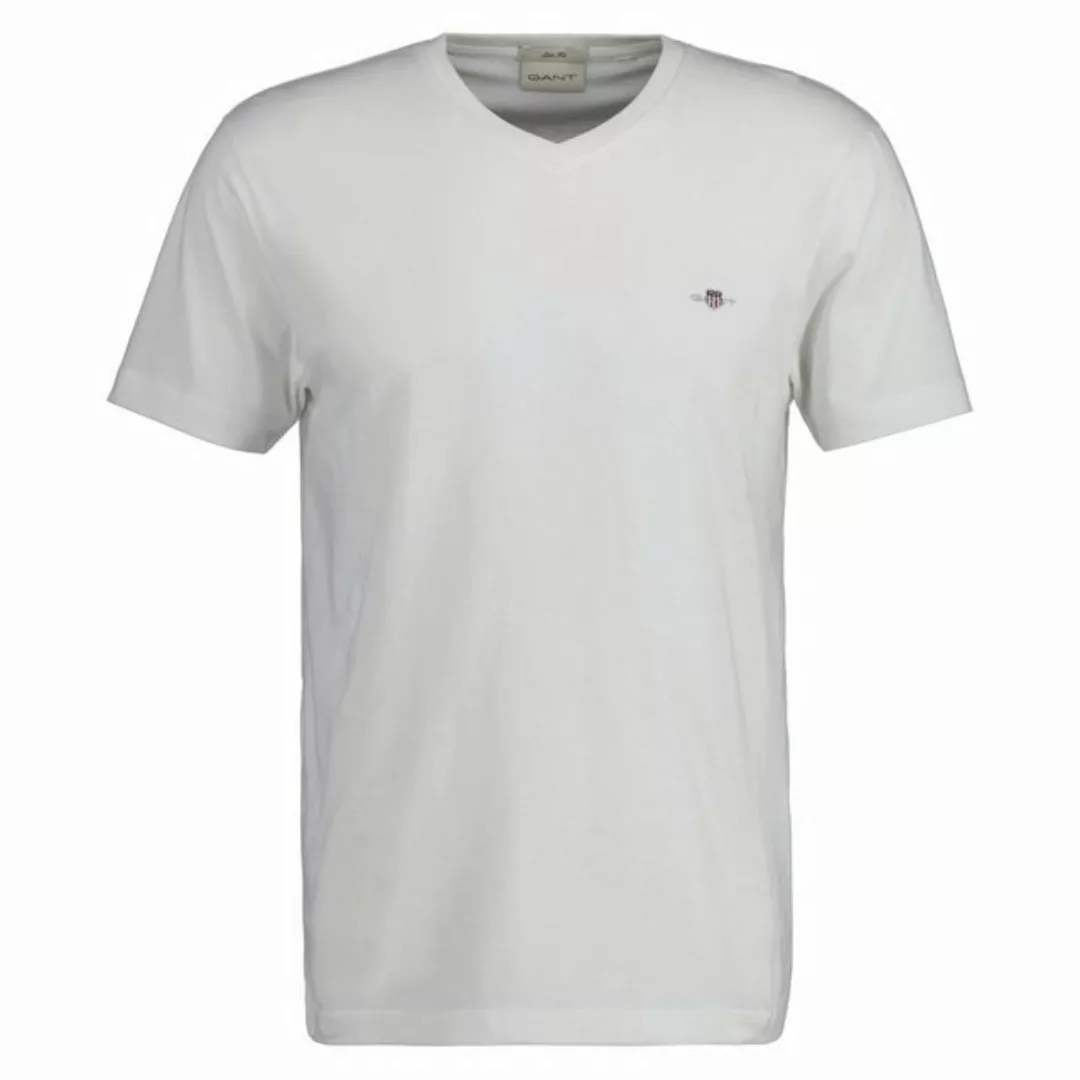 Gant T-Shirt "SLIM SHIELD V-NECK T-SHIRT", mit einer kleinen Logostickerei günstig online kaufen