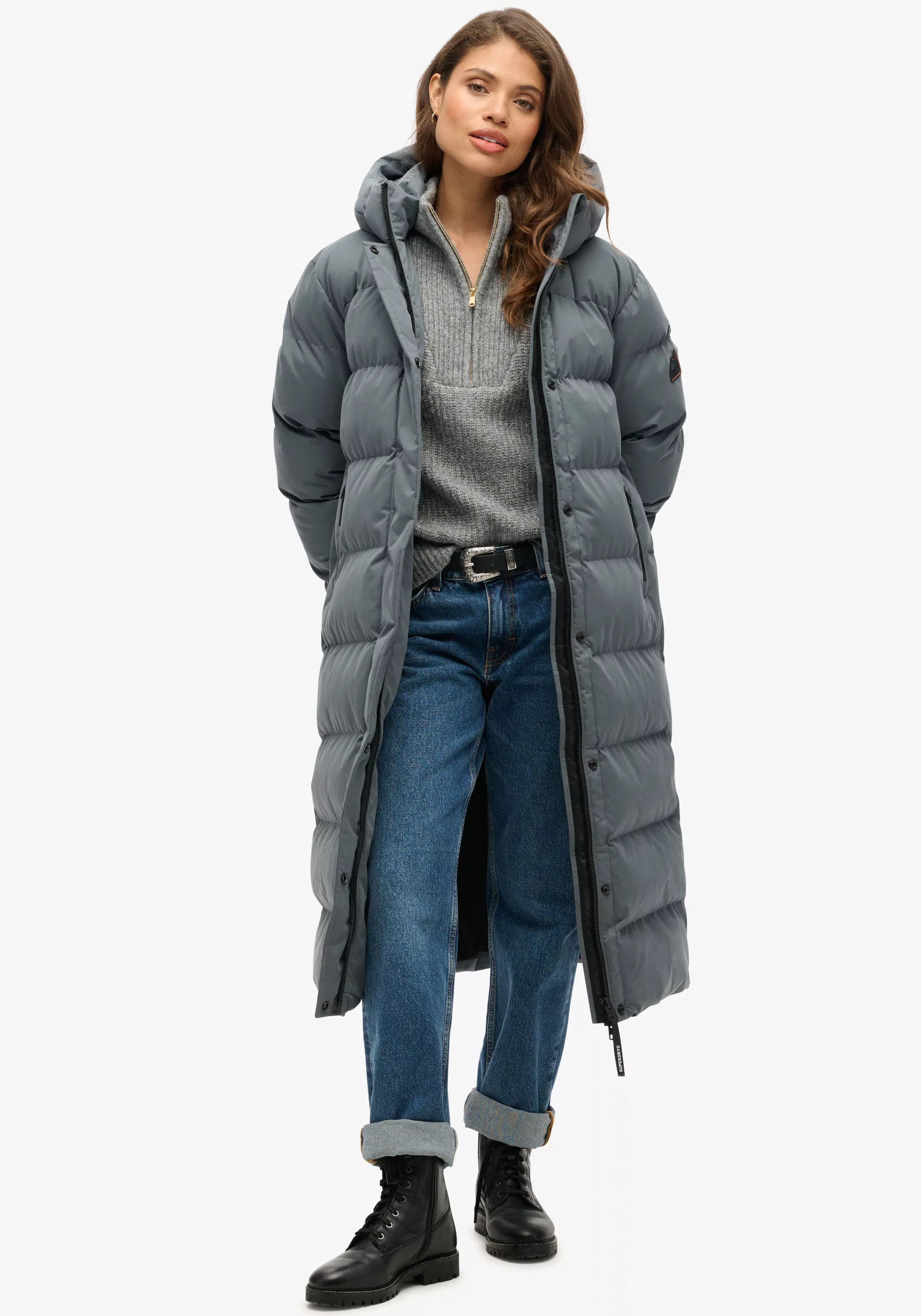 Superdry Steppjacke MICROFIBRE LONGLINE PUFFER JKT günstig online kaufen