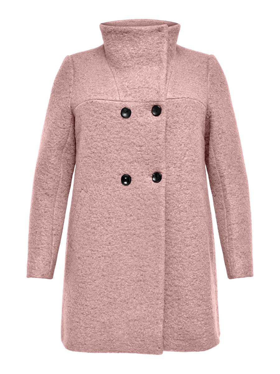 ONLY Curvy Woll Mantel Damen Pink günstig online kaufen