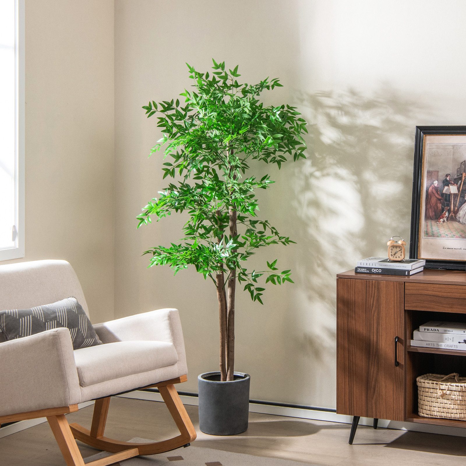 Kunstbaum Bambusbaum, COSTWAY, Höhe 150 cm, günstig online kaufen