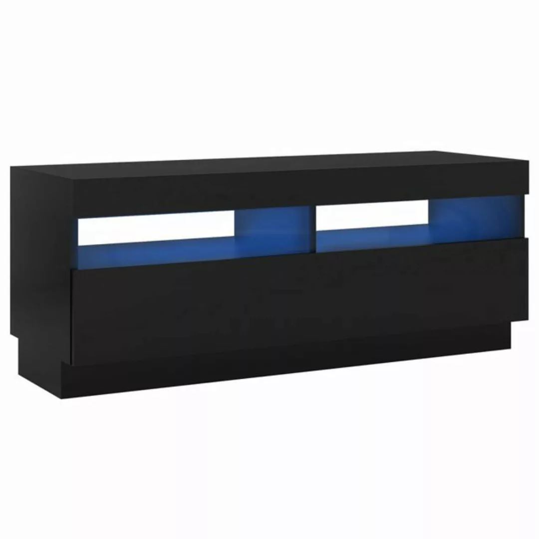 vidaXL TV-Schrank TV-Schrank mit LED Leuchten Schwarz 100x35x40 cm Lowboard günstig online kaufen