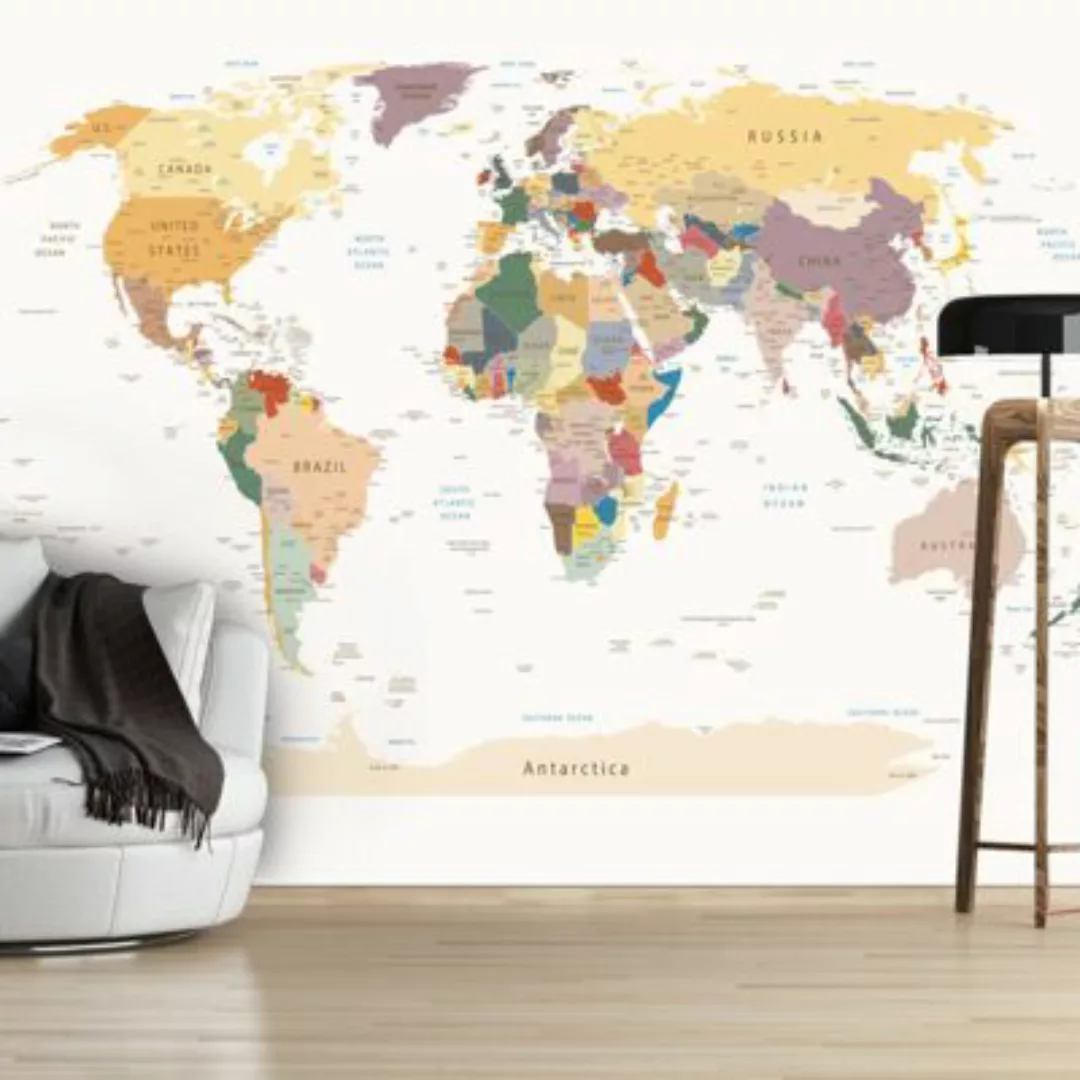 artgeist Fototapete World Map mehrfarbig Gr. 150 x 105 günstig online kaufen