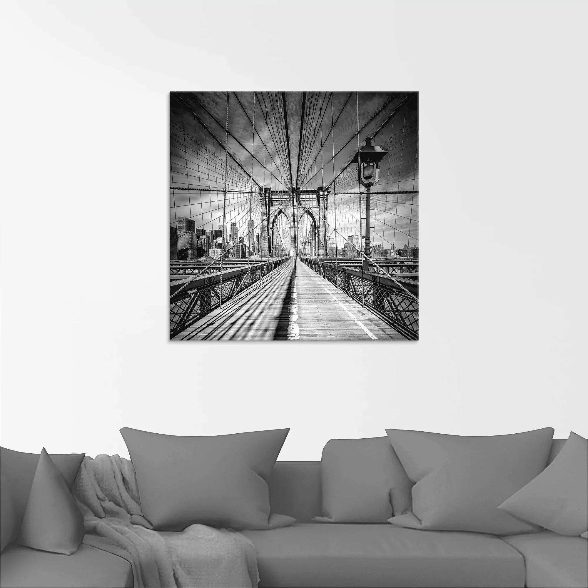 Artland Glasbild "New York City Brooklyn Bridge I", Amerika, (1 St.), in ve günstig online kaufen