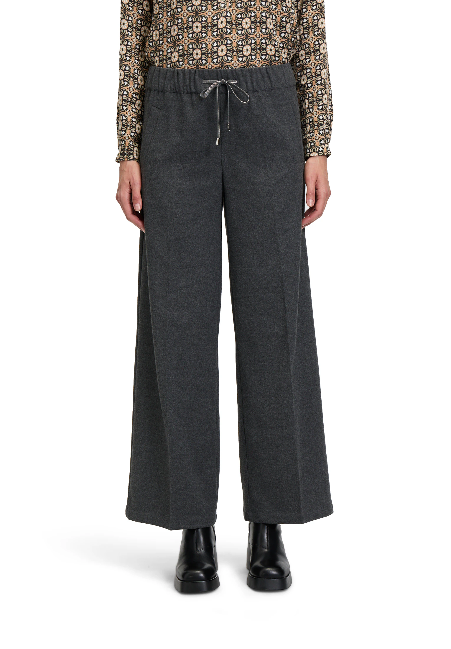 Cartoon Stoffhose "Cartoon Damen Stoffhose mit Bügelfalte", Bindeband günstig online kaufen