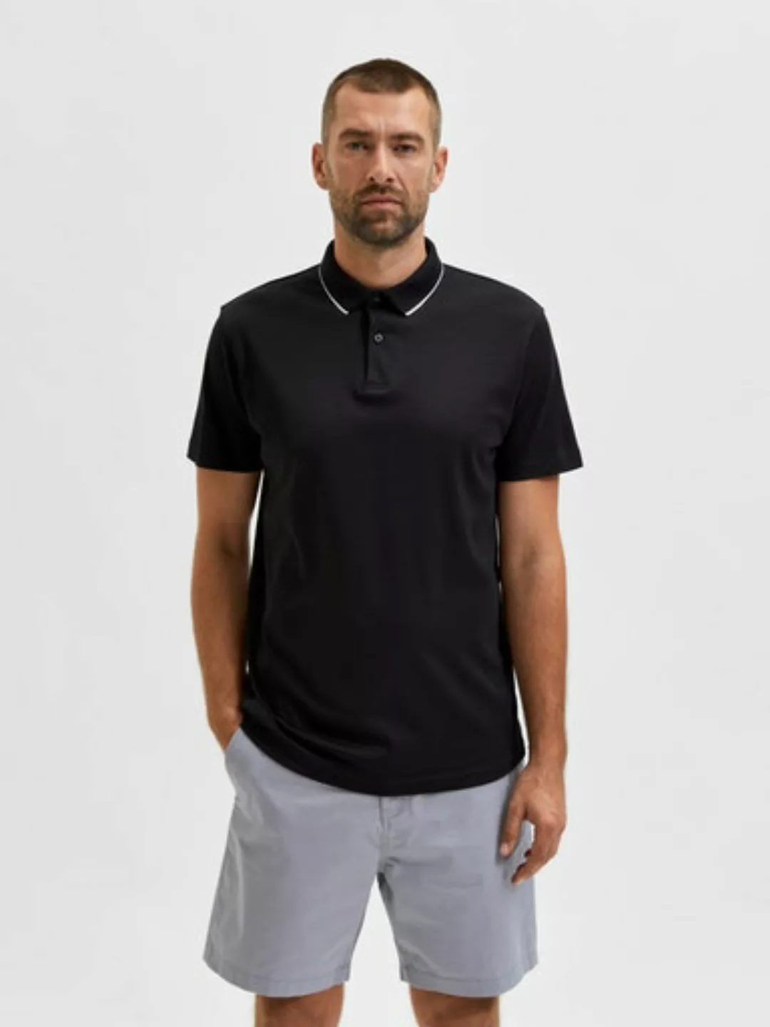 Selected Homme Herren Poloshirt SLHLEROY COOLMAX - Regular Fit günstig online kaufen