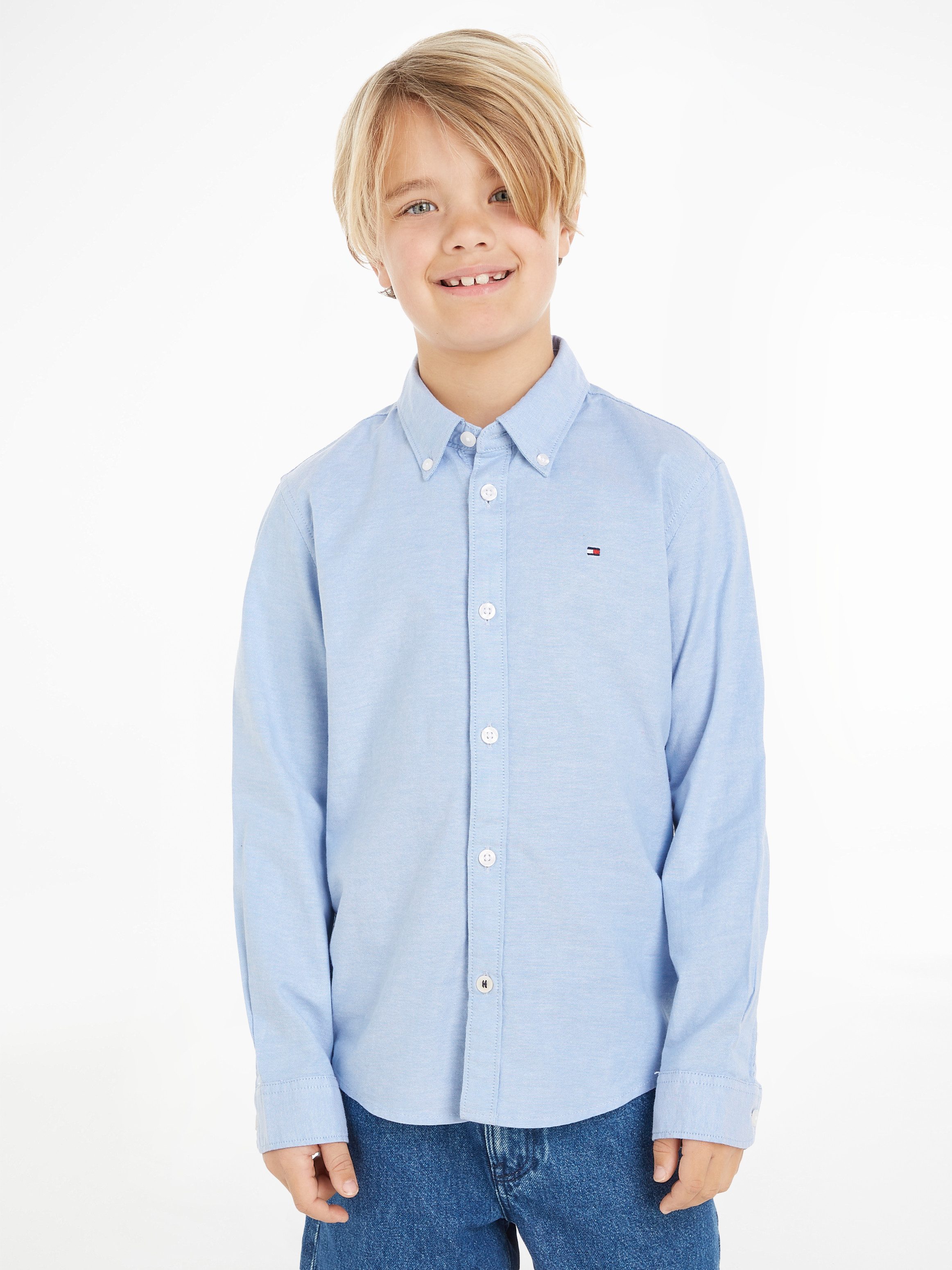 Tommy Hilfiger Langarmhemd BOYS STRETCH OXFORD günstig online kaufen
