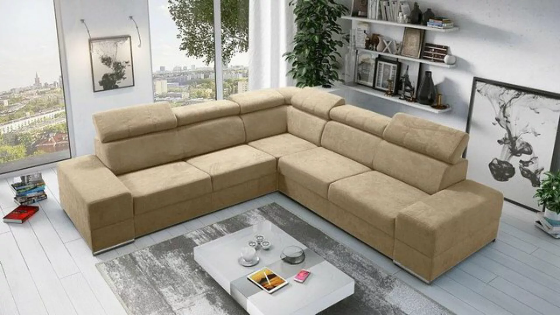 JVmoebel Ecksofa L-Form Designer Sofa Couch Ecksofa Neu Ecksofa Polster, Ma günstig online kaufen