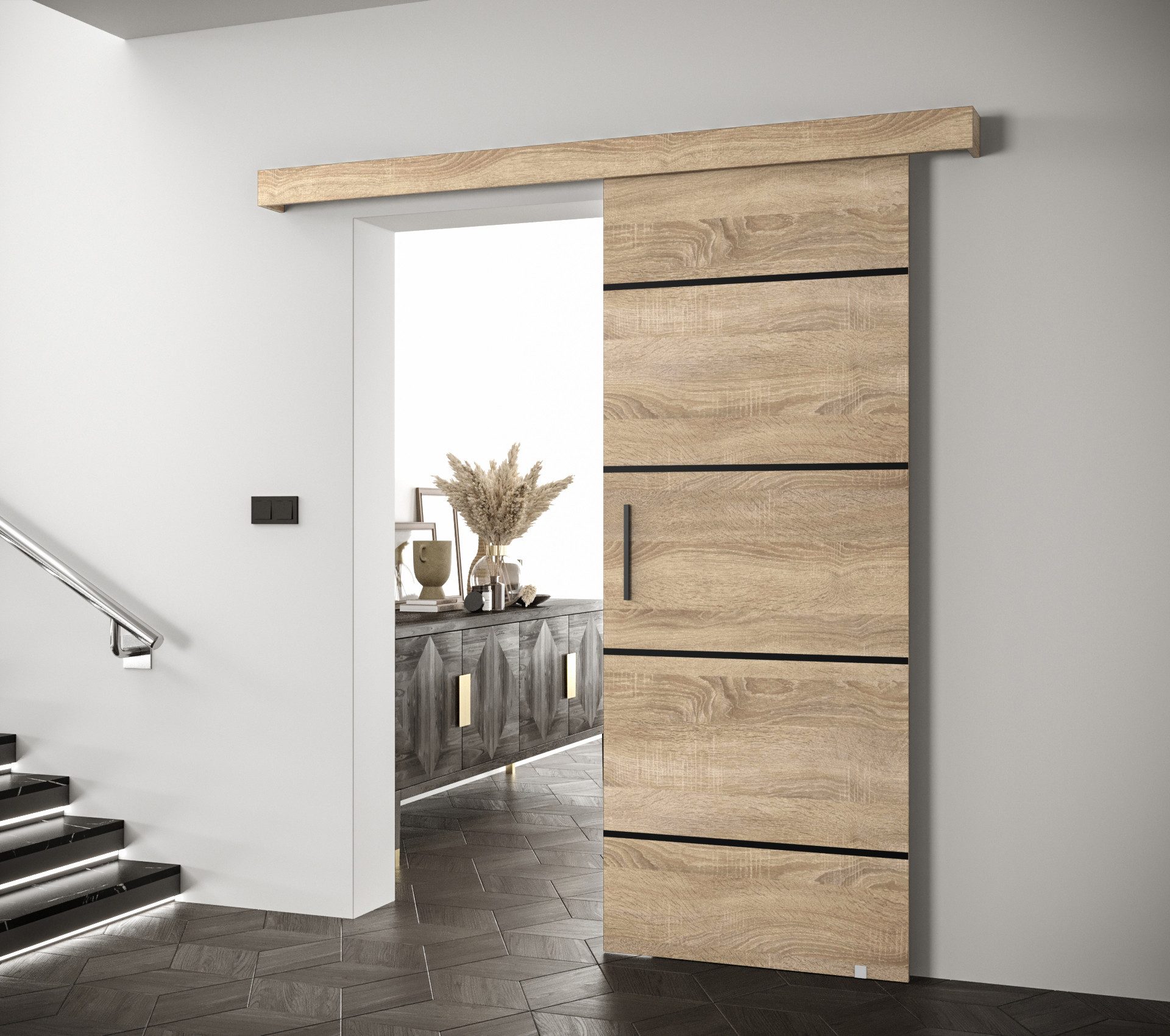 MOEBLO Schiebetür AGRA IV (mit/ohne Soft-Close-System, günstig online kaufen