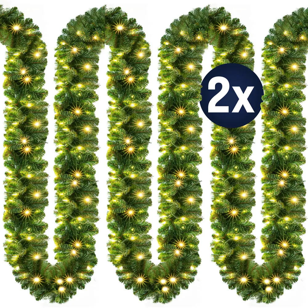 Weihnachtsgirlande 5m 2er-Set In-/Outdoor günstig online kaufen