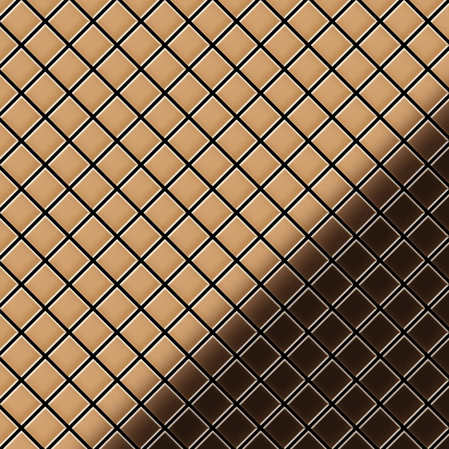 ALLOY Mosaik Fliese Massiv Metall Kupfer Gewalzt Kupfer 1,6mm Stark Diamond günstig online kaufen