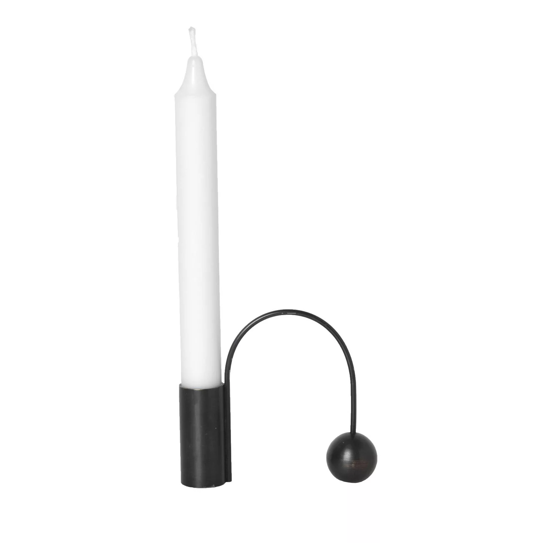 ferm LIVING - ferm LIVING Balance Kerzenhalter - schwarz/LxBxH 12.5x4.2x9cm günstig online kaufen
