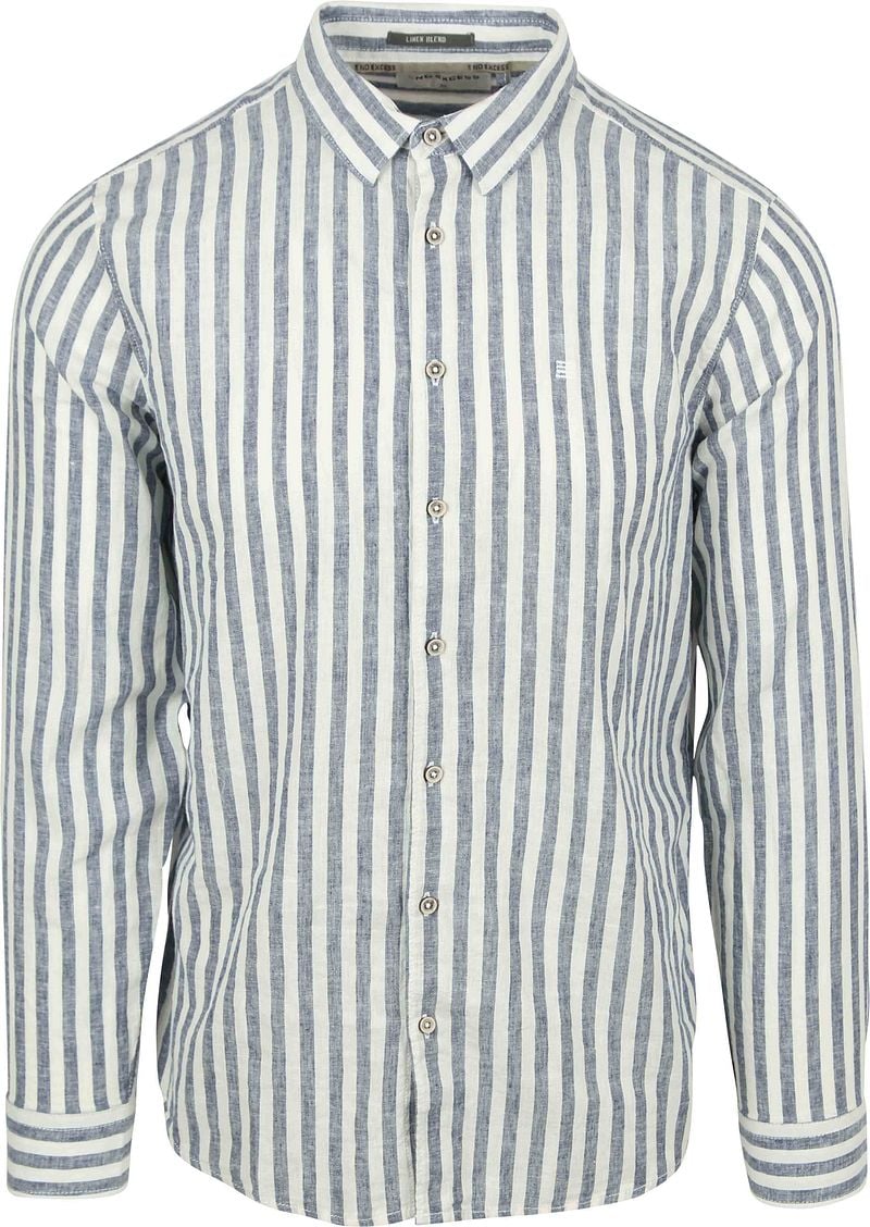 No Excess Hemd mit Streifen Blau - Größe M günstig online kaufen