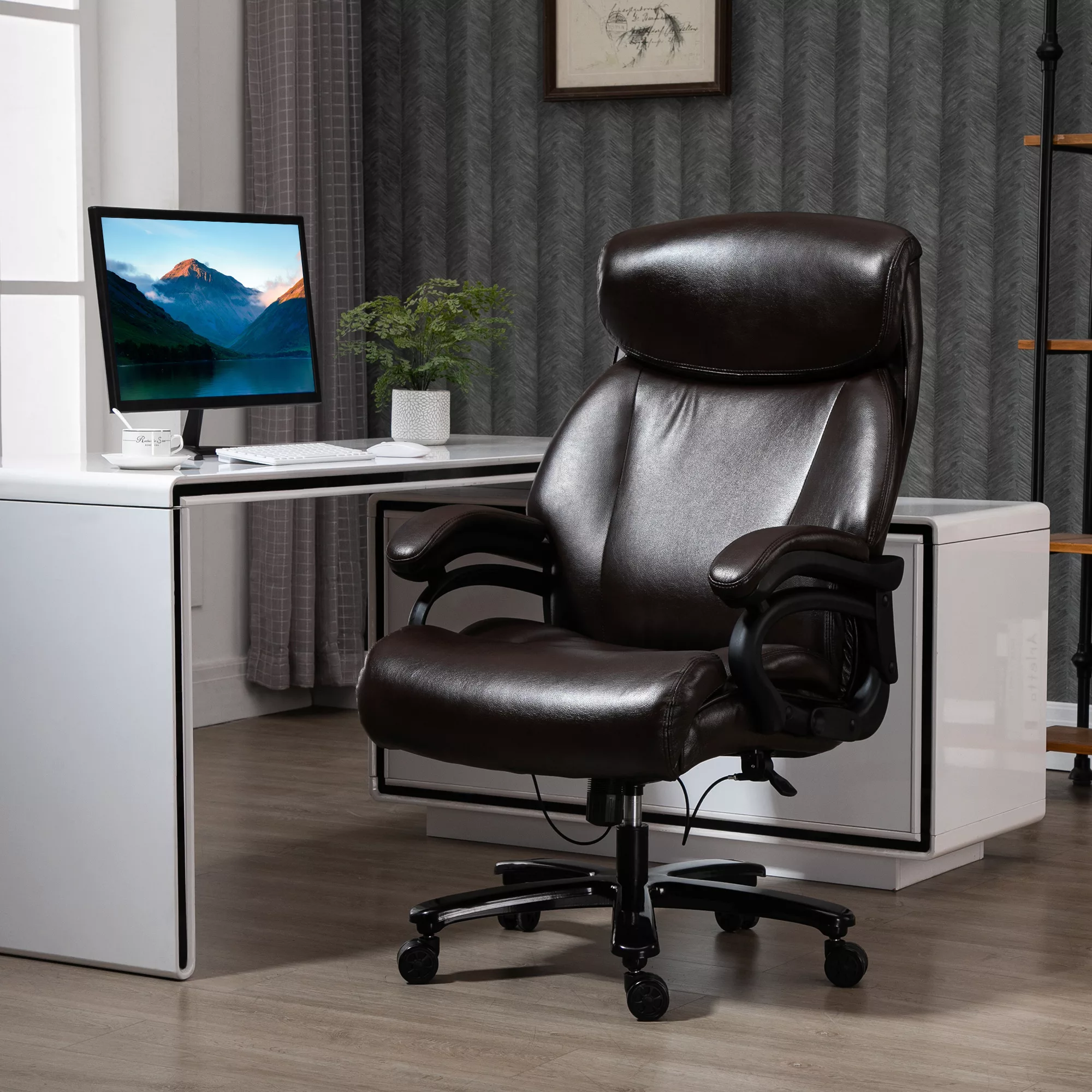 Vinsetto Bürostuhl Chefsessel Gaming Stuhl Drehstuhl Wippfunktion Dicke Pol günstig online kaufen