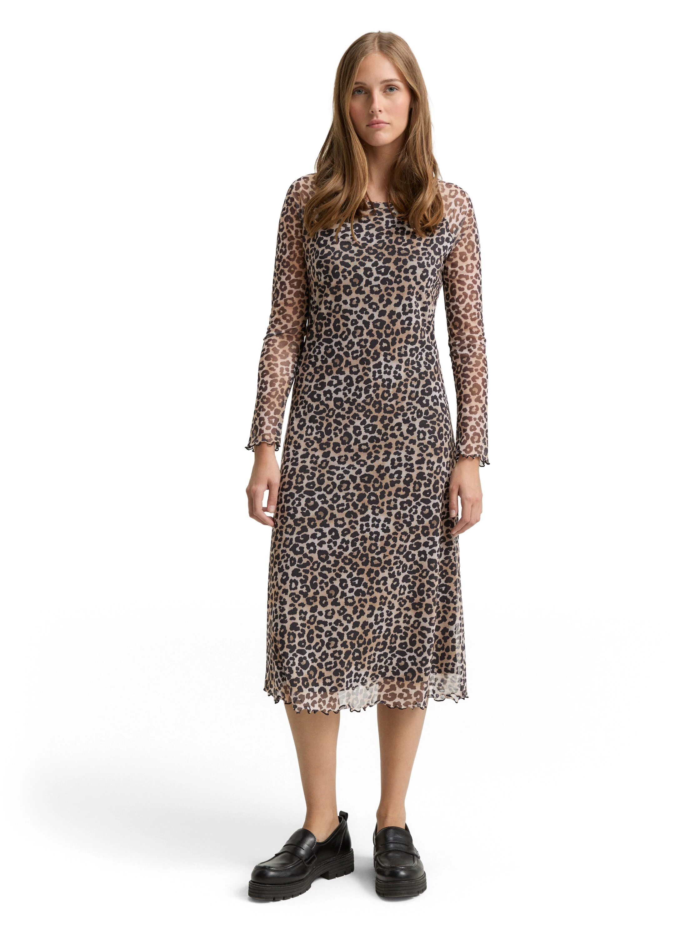 TOM TAILOR Denim Midikleid, mit All-Over Print günstig online kaufen