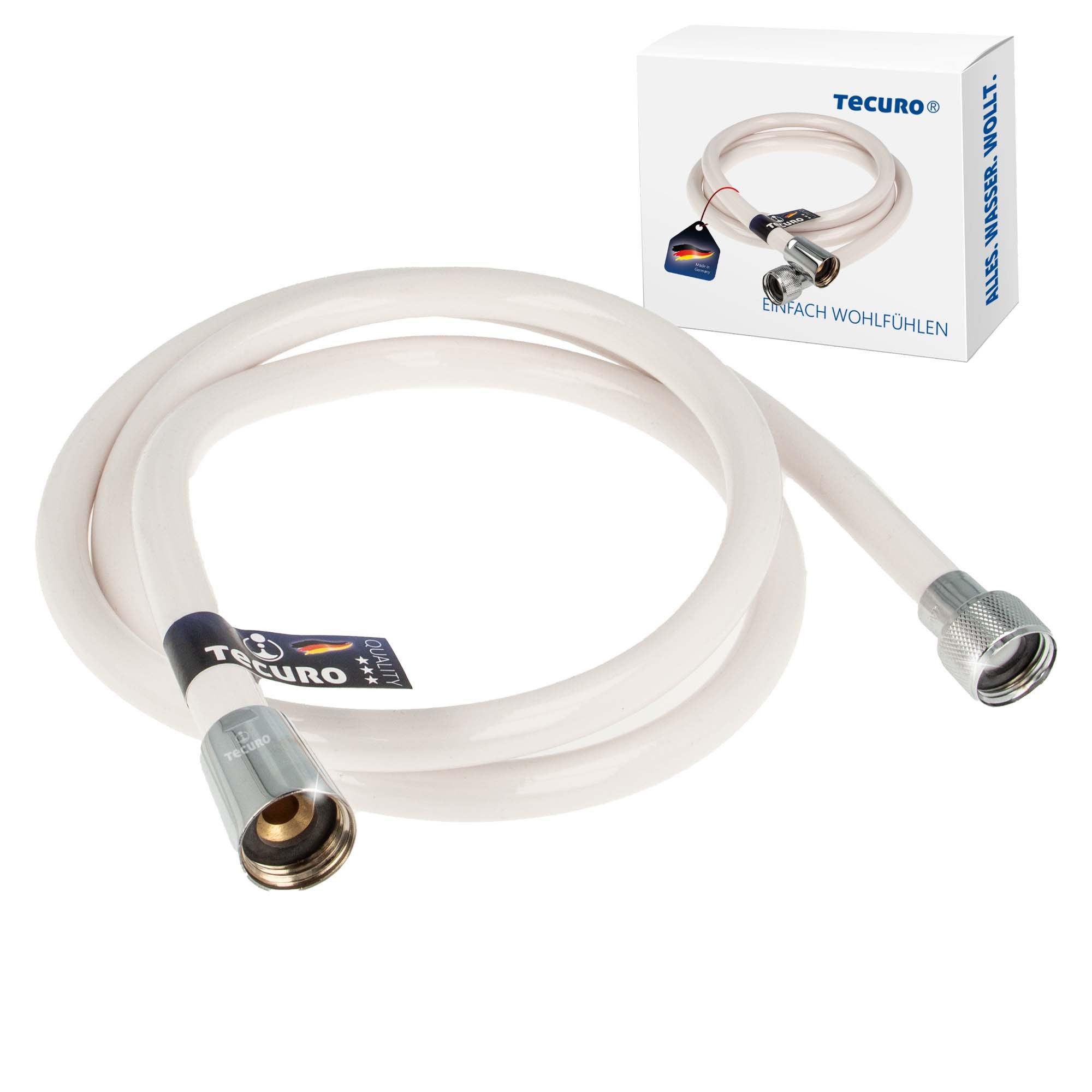 tecuro Brauseschlauch Brauseschlauch EASY, weiß/chrom, Made günstig online kaufen