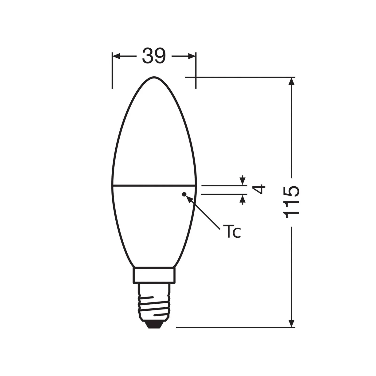 OSRAM LED Classic Star, Kerze, matt, E14, 7,5 W, 4.000 K günstig online kaufen