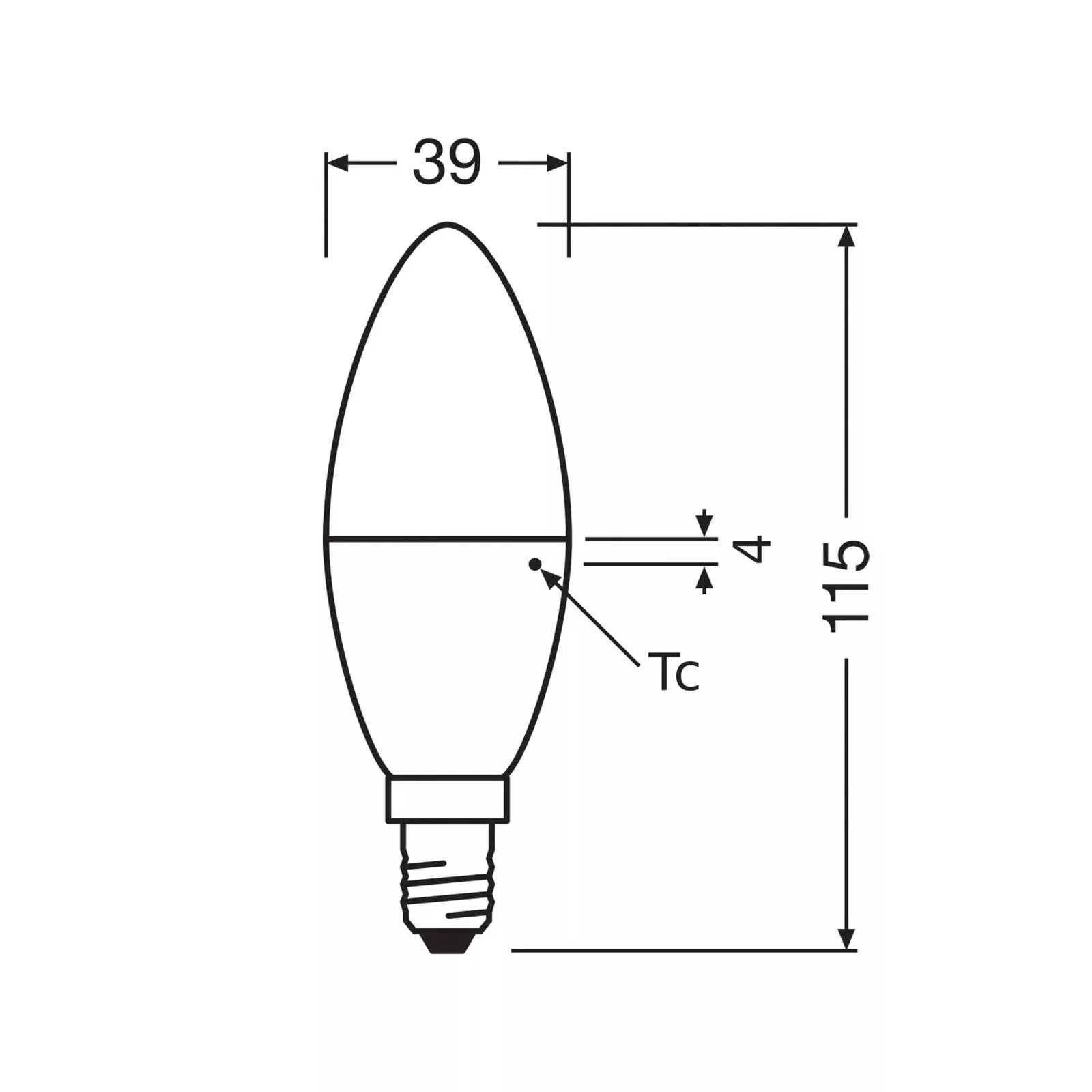 OSRAM LED Classic Star, Kerze, matt, E14, 7,5 W, 4.000 K günstig online kaufen