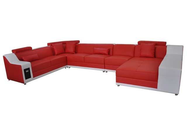 Xlmoebel Ecksofa Neues Polstersofa aus Wohnlederlandschaft mit USB-Anschlus günstig online kaufen