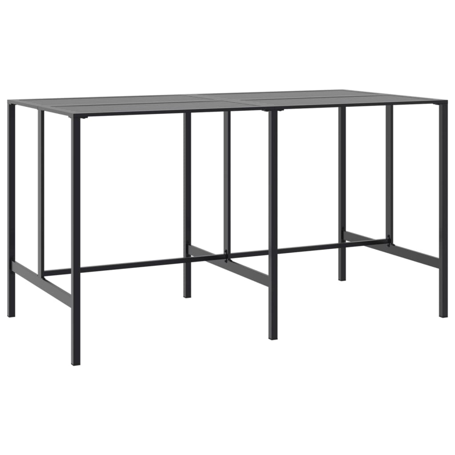 vidaXL Bartisch Schwarz 200x100x110 cm Pulverbeschichteter Stahl 3301419 günstig online kaufen