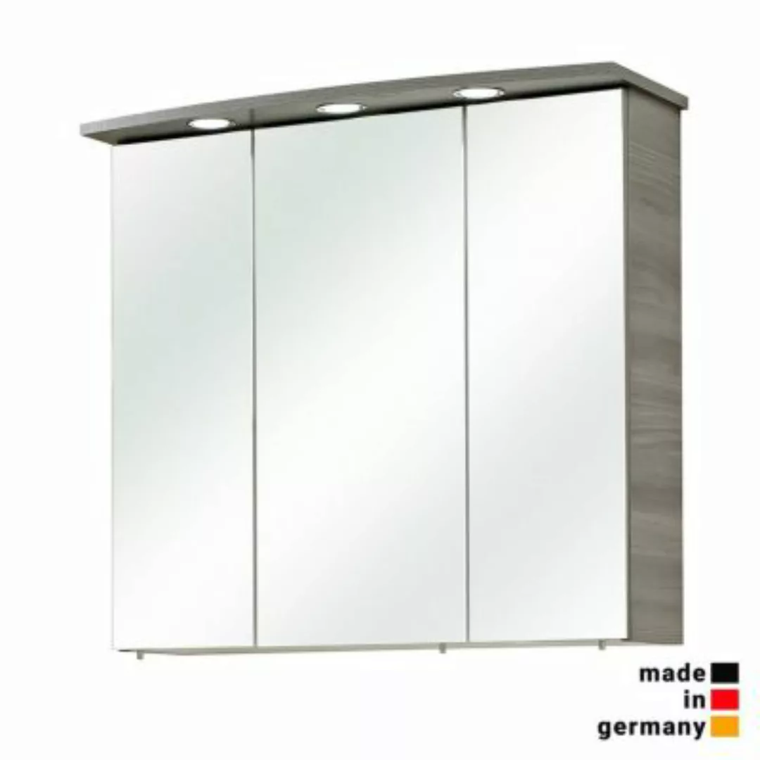 Lomadox Badezimmer Spiegelschrank QUIMPER-66 in Sangallo Grau quer Nb., B/H günstig online kaufen