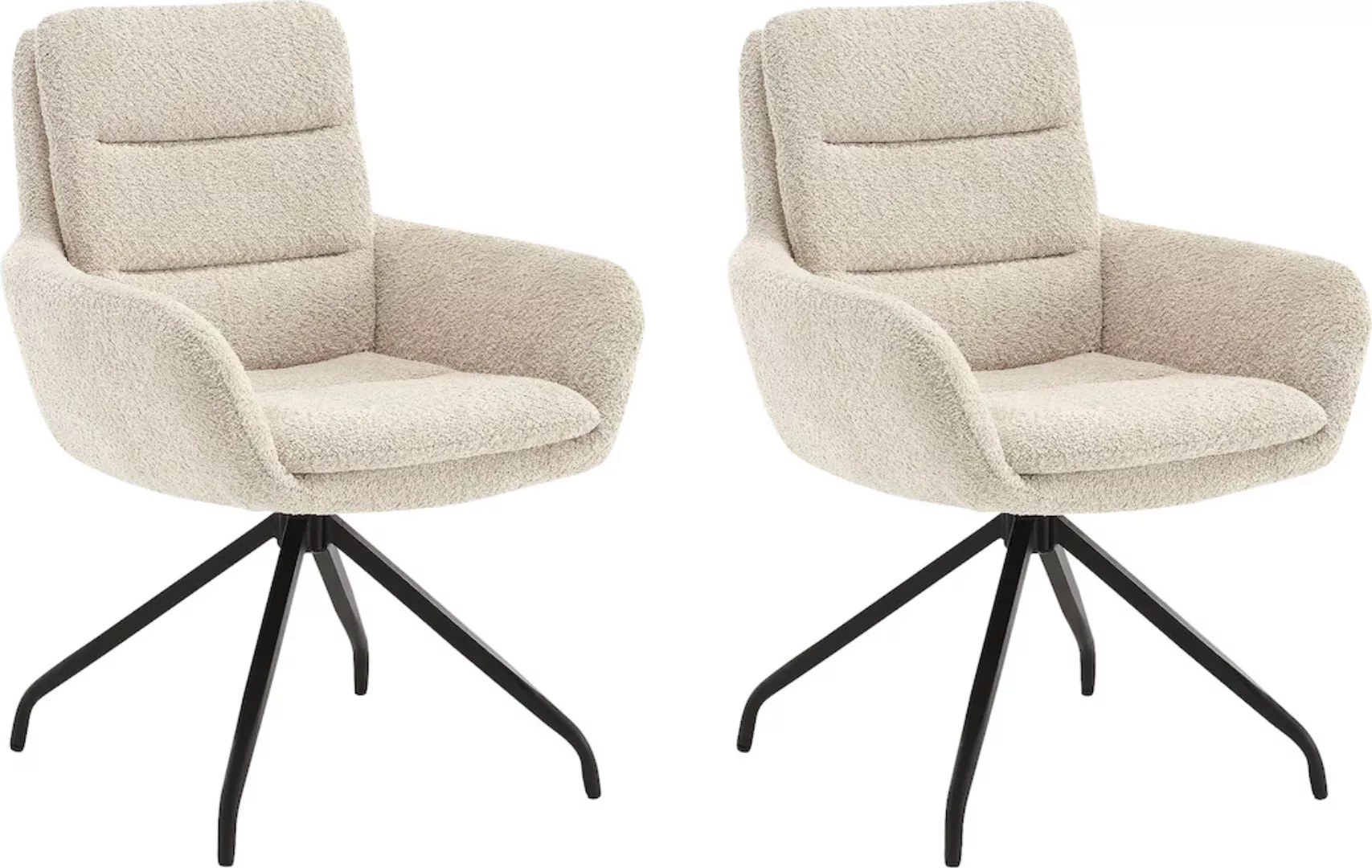 Home affaire Esszimmerstuhl "Taragona", (Set), 2 St., Boucle, mit unterschi günstig online kaufen