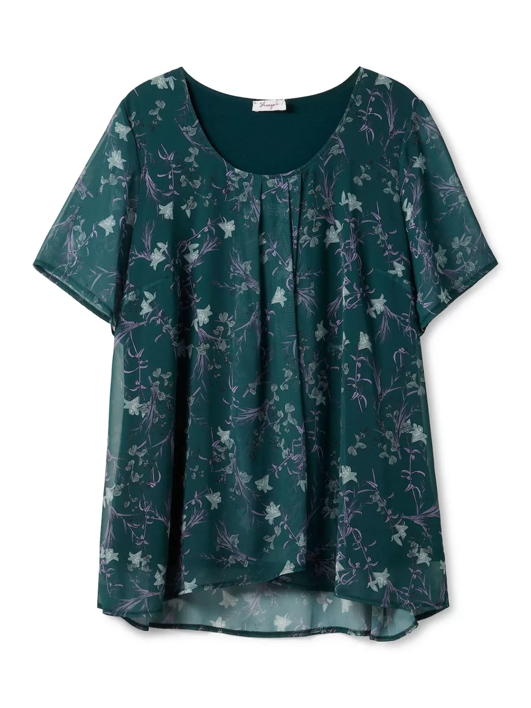 Sheego T-Shirt "Große Größen", in leichter Chiffonqualität, blickdichtes Un günstig online kaufen