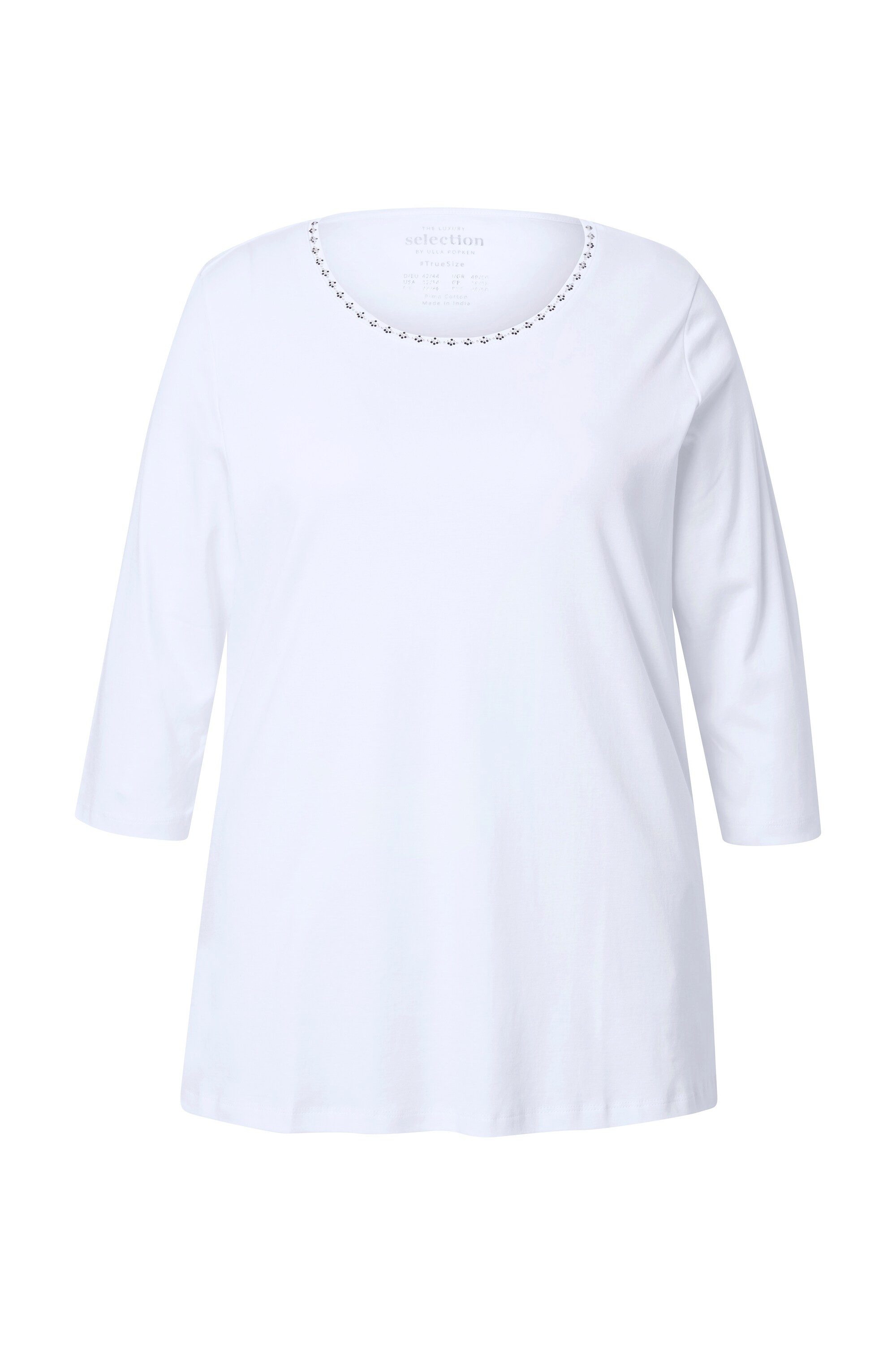 Ulla Popken T-Shirt Shirt Ziersteine A-Linie günstig online kaufen