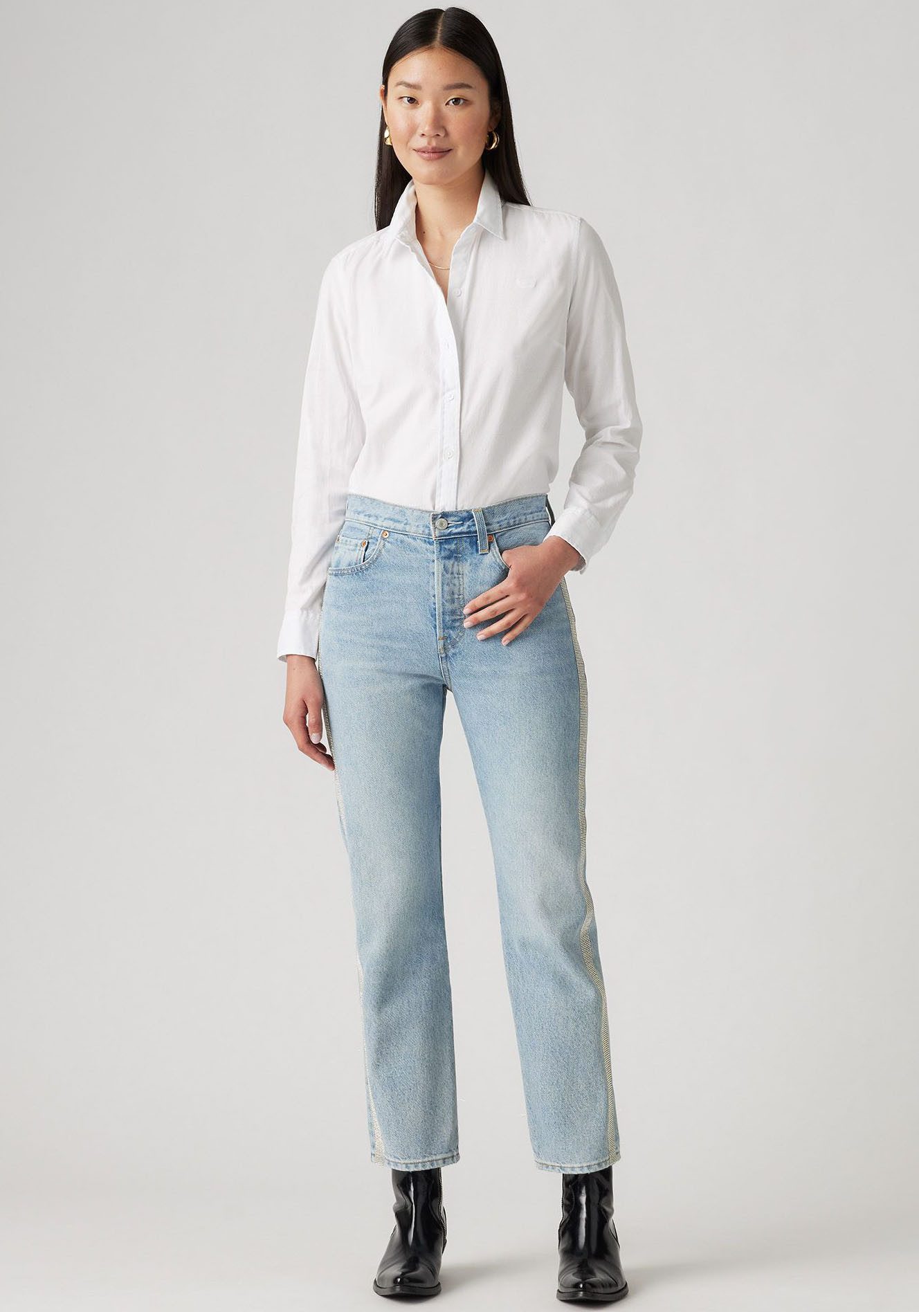 Levis 7/8-Jeans "501 CROP", mit Glitzerdetails an Seitennähten günstig online kaufen