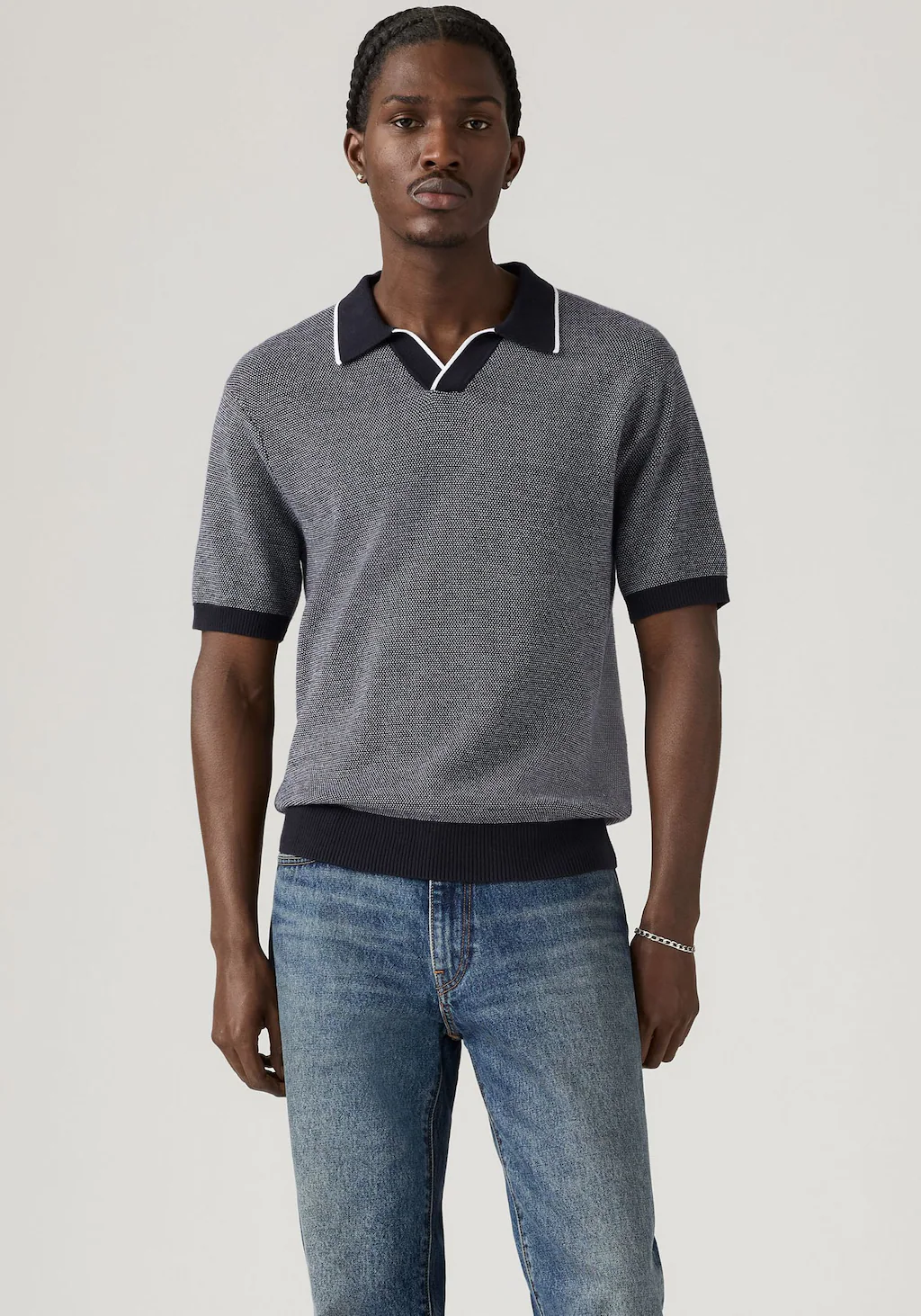 Levis Poloshirt "LV POLO SKIPPER KNIT MULTI-COLOR", Kragen ohne Verschluss günstig online kaufen
