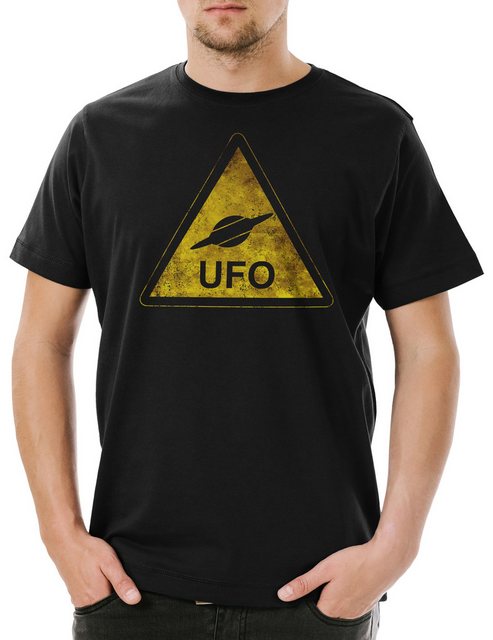 Urban Backwoods Print-Shirt Ufo Sign Herren T-Shirt Alien Invader Haunebu 1 günstig online kaufen