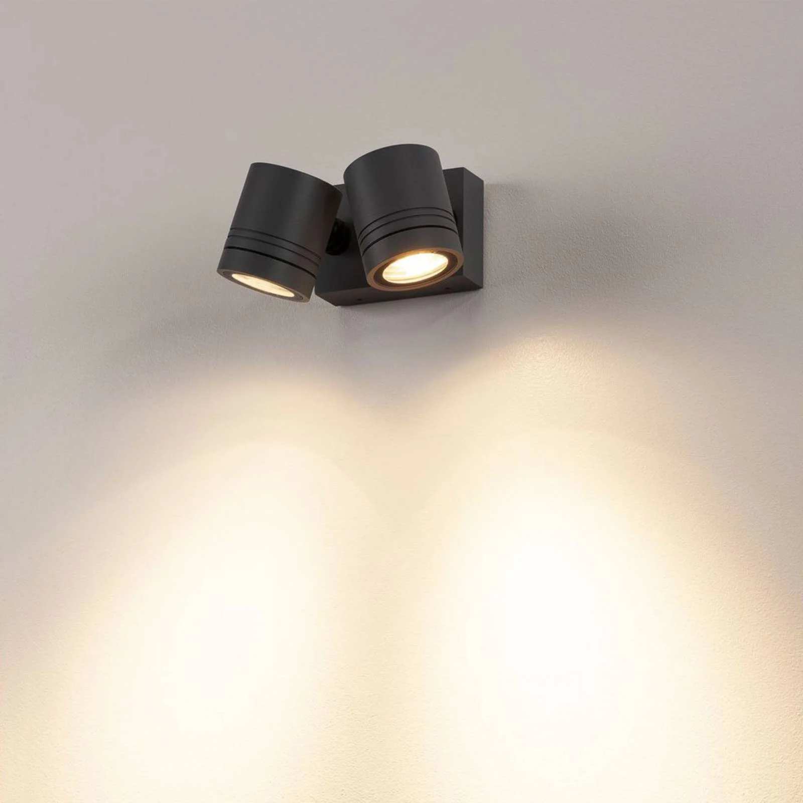SLV Myra Außenwandlampe, 2-flammig, anthrazit günstig online kaufen
