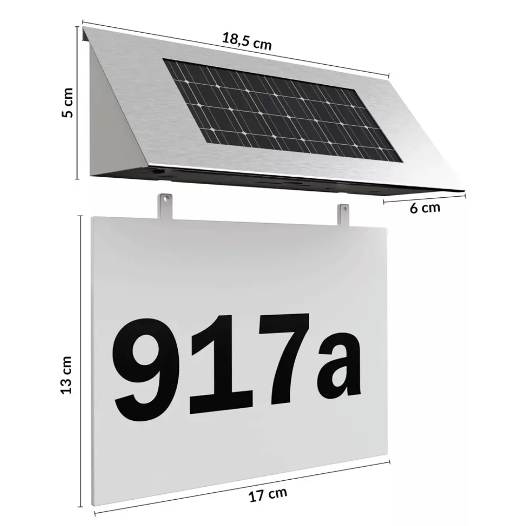 monzana Wandleuchte, Hausnummer beleuchtet Solar LED günstig online kaufen
