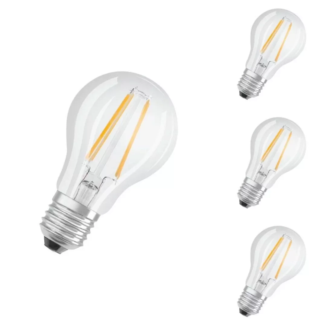 Osram LED Lampe ersetzt 60W E27 Birne - A60 in Transparent 7W 806lm 2700 bi günstig online kaufen