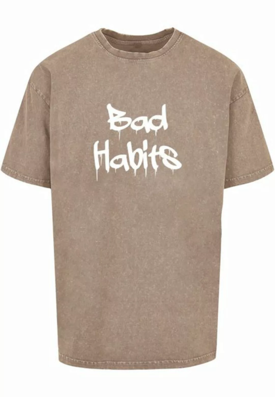 Merchcode T-Shirt Merchcode Herren Bad Habits Acid Washed Heavy Oversized T günstig online kaufen