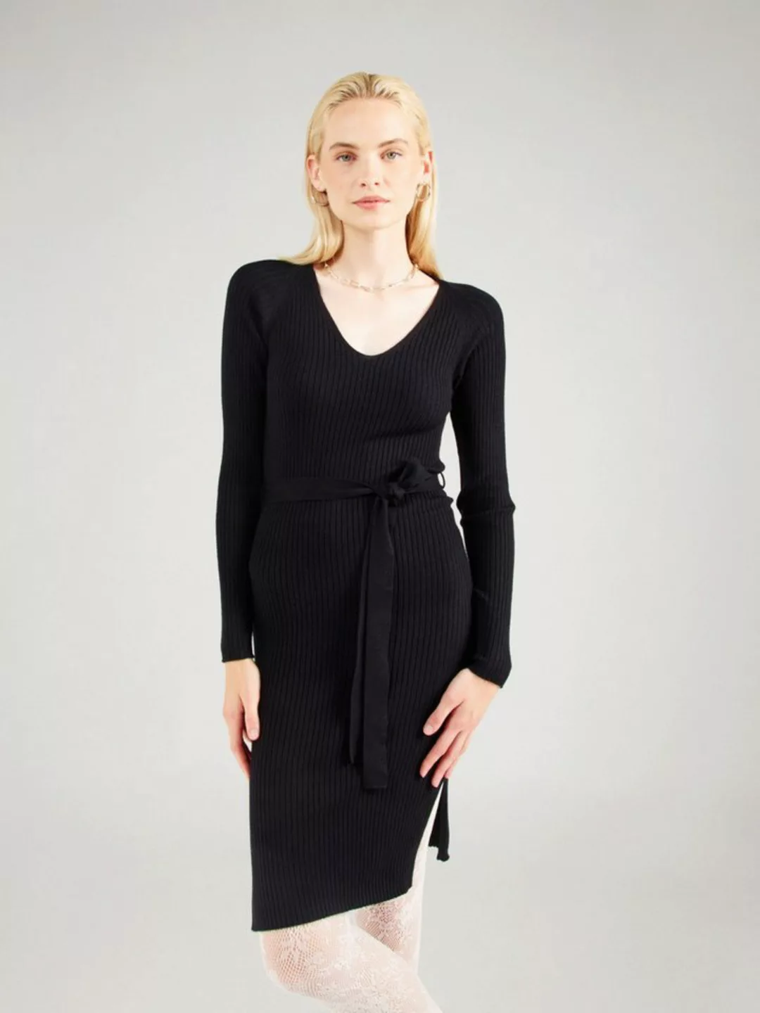 Vero Moda Strickkleid "VMSABA RIB LS V-NECK BELT DRESS GA NOOS" günstig online kaufen