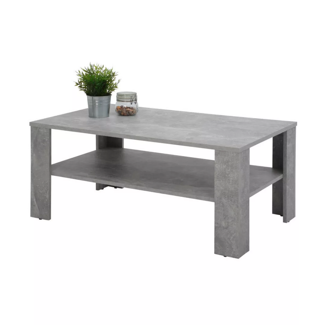 Couchtisch Luca 004630 Beton Optik B/H/T: ca. 100x44x60 cm günstig online kaufen