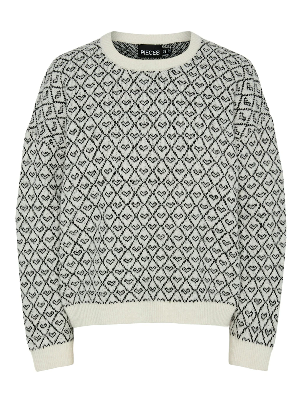 pieces Rundhalspullover "PCNAVI LS O-NECK KNIT MM" günstig online kaufen