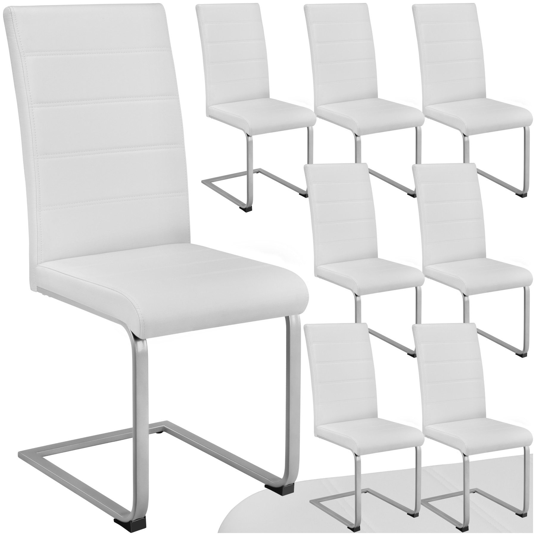 tectake Esszimmerstuhl Schwingstühle, Kunstleder (Set., 8 günstig online kaufen