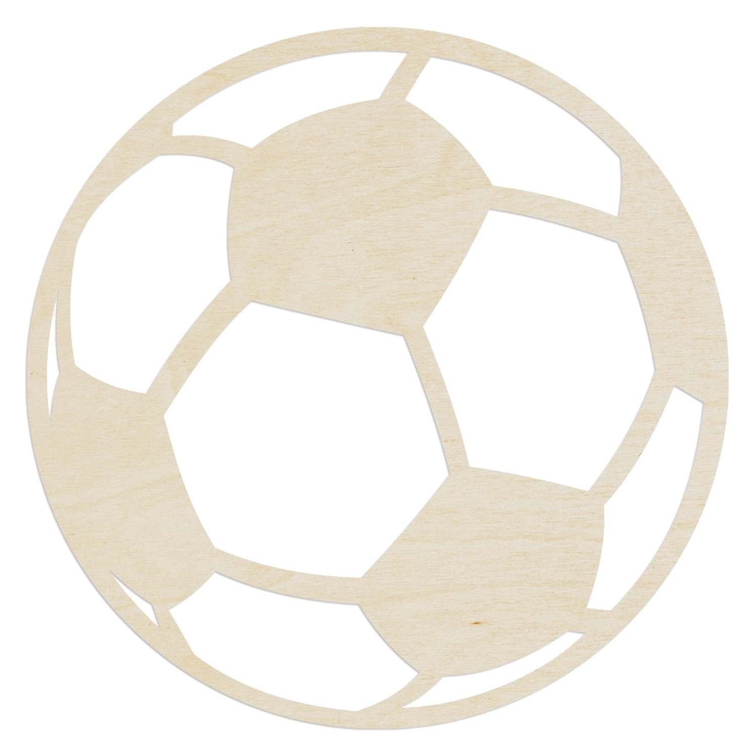 WANDStyle Wanddeko aus Holz Fußball 40 x 40 cm in der Farbe Pappel günstig online kaufen