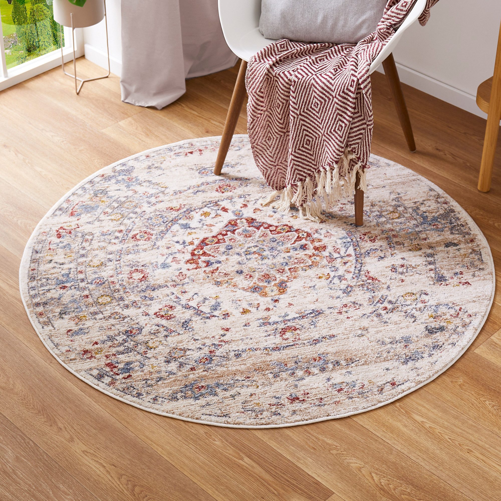 LUXOR living Teppich »Rocco«, rund, 11 mm Höhe, Vintage-Look, florales Desi günstig online kaufen